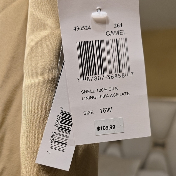 Silk August Silk Tan Midi Dress - Picture 5 of 14